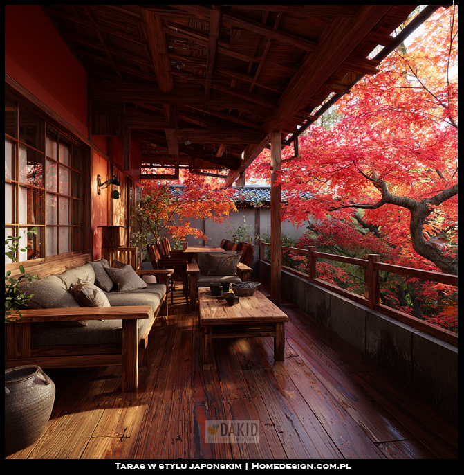 Taras w stylu japońskim
